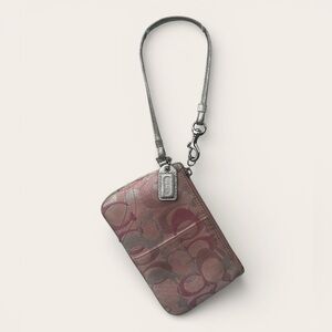 Coach Metallic Pink Wristlet